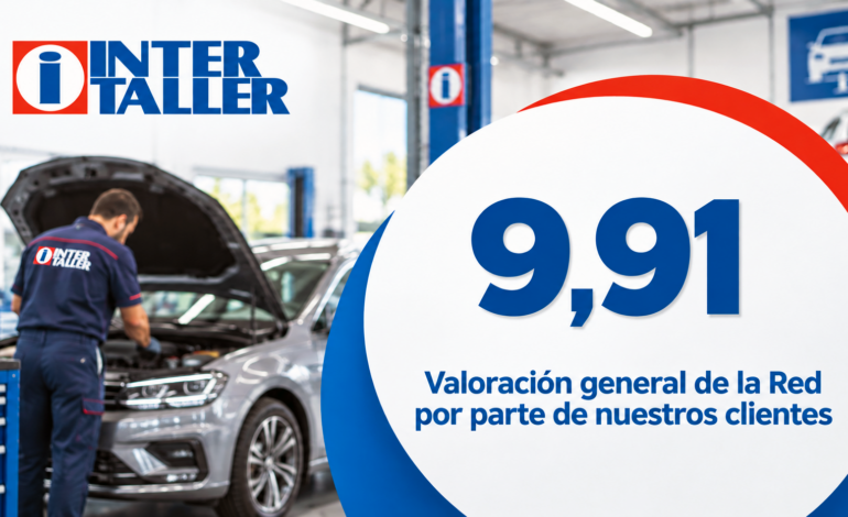 Los clientes de InterTaller califican con un sobresaliente su experiencia en los talleres de la Red